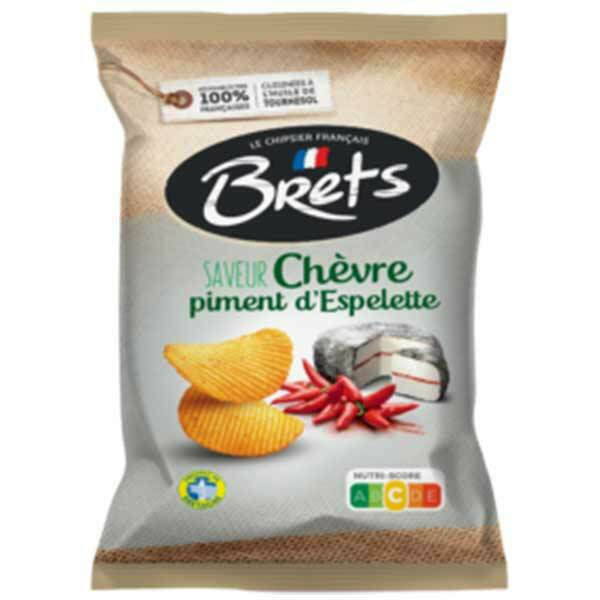 Bret's Le Chipsier Francais  Saveur   Chevre Cheese & Espelette Chilli 125g