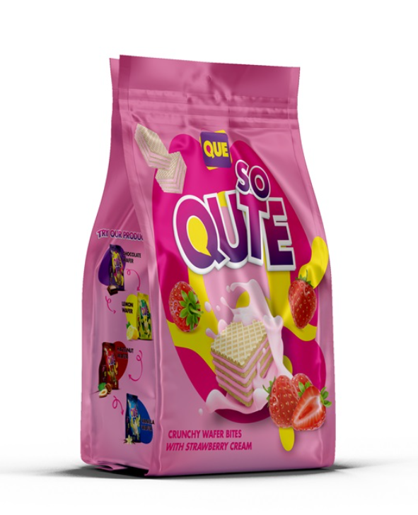WAFER BITES WITH STRAWBERRY CREAM QUE SO QUTE 150g