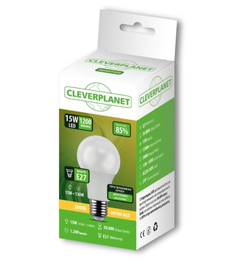 CLEVERPLANET ΛΑΜΠΑ LED 15W/Ε27 ΘΕΡΜΟ ΦΩΣ