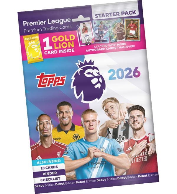 Topps Premier League 2026 Debut Edition Trading Cards Starter Pack