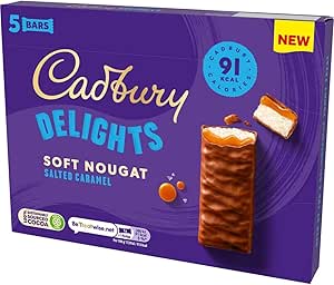 Cadbury Delights Soft Nougat Salted Caramel 5x22g