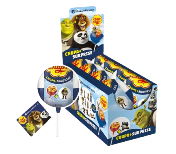 Chupa Chups Surprise Dreamworks Γλειφιτζούρια 16x12g
