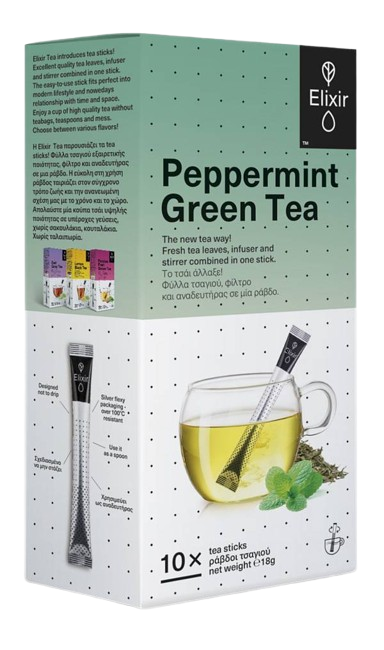 Peppermint Green Tea 10 ράβδοι τσαγιού