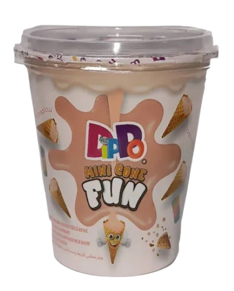 Dippo Μίνι Χωνάκια Βάφλας Με Κρέμα Marshmallow 100g