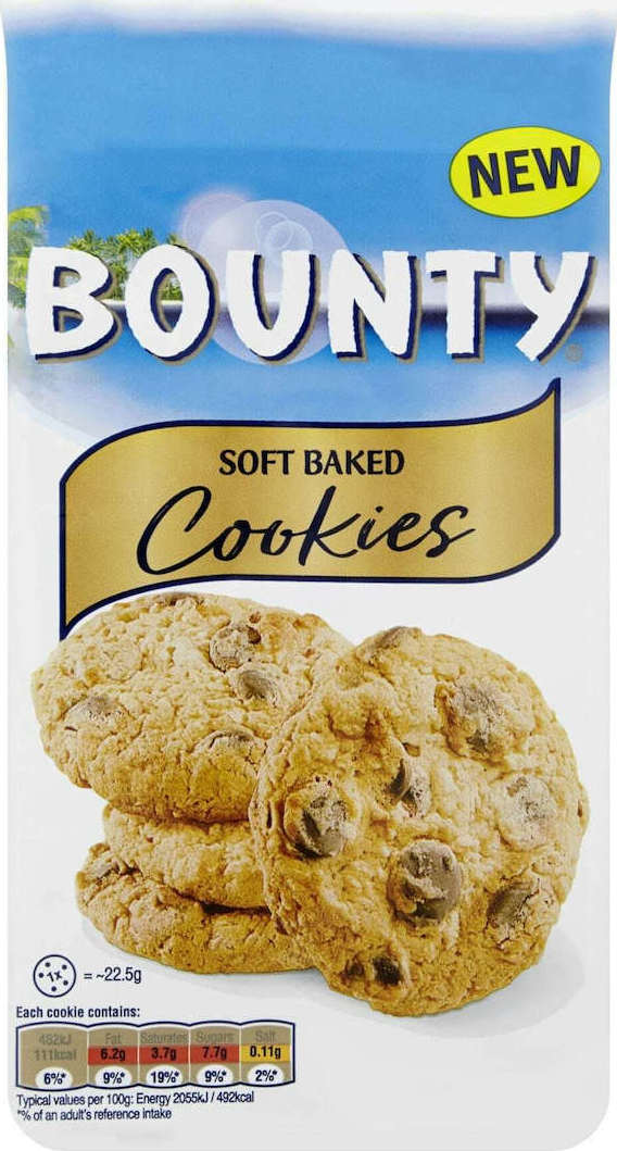 Bounty Μπισκότα Soft Baked με Κομματάκια Chocolate 180g