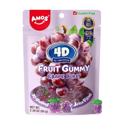 Amos 4D Fruit Gummy Grape Burst 65g