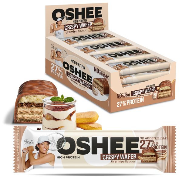 OSHEE Protein Wafer 27% Tiramisu No Sugar 12x37gr
