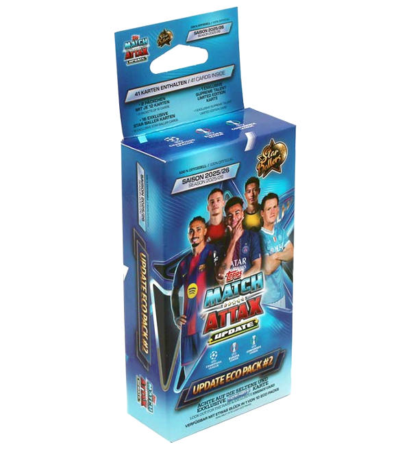Topps UCC Champions League Match Attax 2025/26 Update Eco Pack 2 Star Ballers