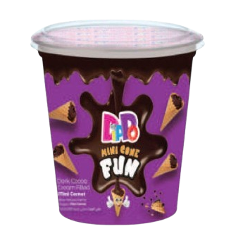 Dippo Μίνι Χωνάκια Βάφλας Με Μαύρη Σοκολάτα 100g