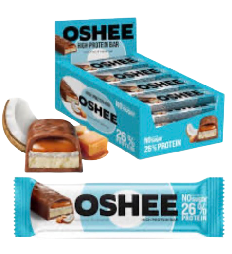 OSHEE Μπάρα Πρωτεινης 27% Coconut Caramel No Sugar 12x49gr