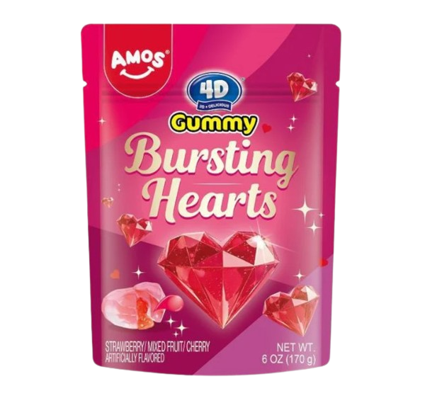 Amos 4D Gummy Bursting Hearts 65g
