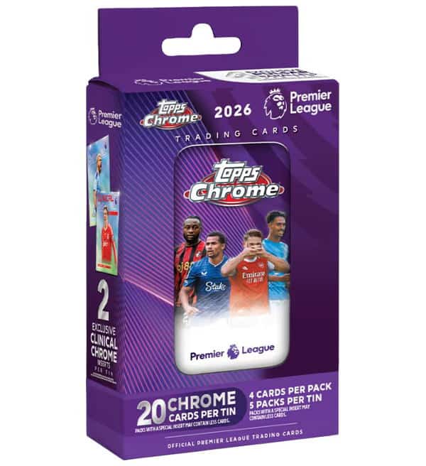 Topps Chrome Premier League 2026 Tin Box