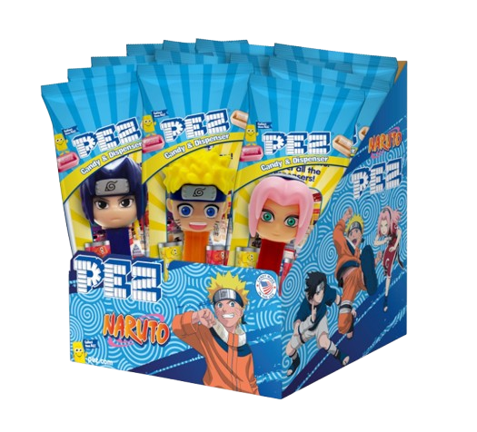 Naruto Pez Καραμέλες με Dispenser 8.5g 12τεμ