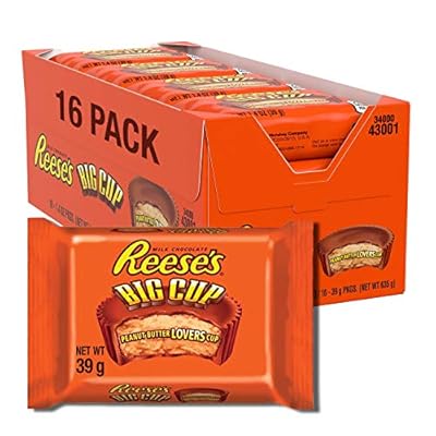Reeses Big Cup Peanut Butter Display 16x39g