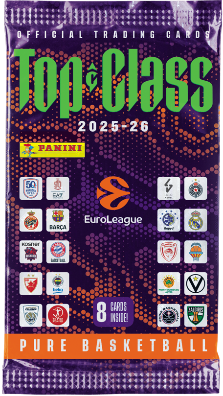 Euroleague Top Class 2026 Κάρτες Panini 8 Κάρτες