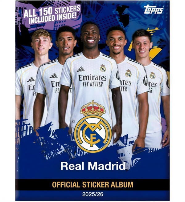 Real Madrid 2025/26 Official Sticker Topps Album Set