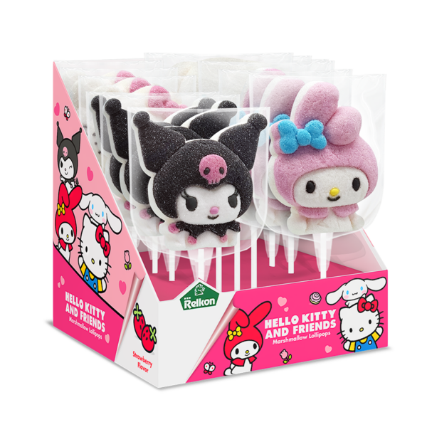 Hello Kitty Marshmallow Lollipops Display 12x45g