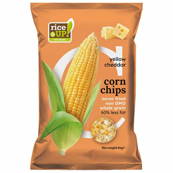 Rice Up Corn Chips Τσιπς Καλαμποκιού Cheddar 60g