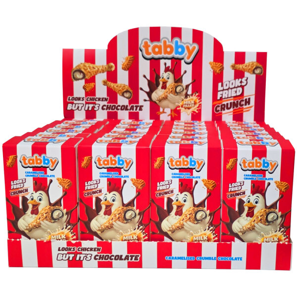 Tabby Crunch Milk Filled Chocolate in Chicken Wing Shape Κουτί 24x50g