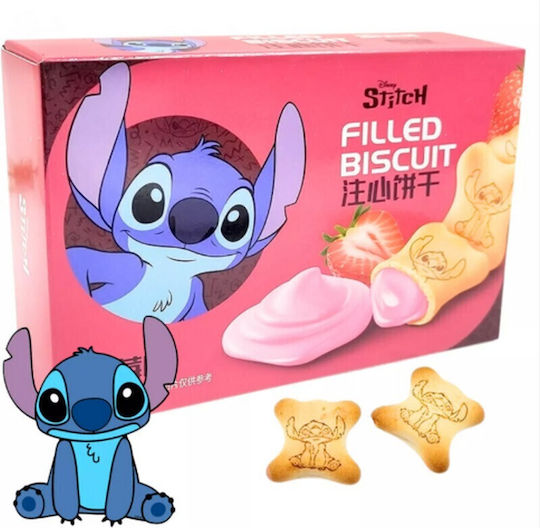 Stitch Binqi Μπισκότα Mε Γέμιση Φραουλα 50gr
