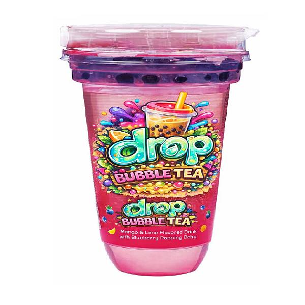 Bubble Tea Bubblegum With Strawberry Popping Boba 400ml