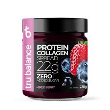 Tru Balance Protein Collagen Spread 22g Protein Zero Sugar Mixed Berry 220g