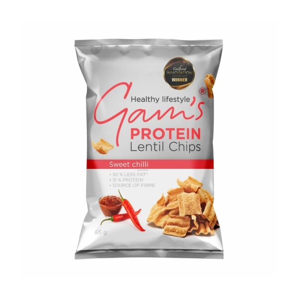 Protein Lentil Chips Τσιπς Φακής Με Γεύση Sweet Chili 65g