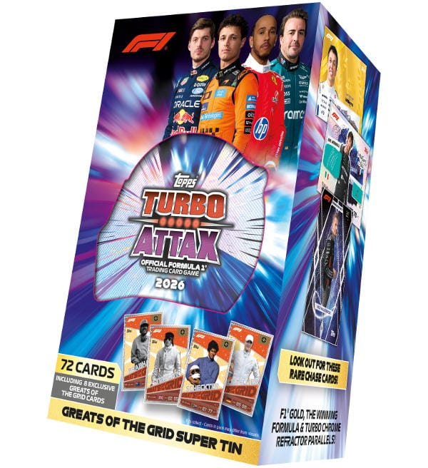 Topps F1 Turbo Attax 2026/7 Trading Cards Greats of the Grid Super Tin