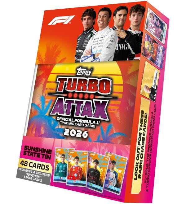 Topps F1 Turbo Attax 2026/7 Trading Cards Sunshine State Mega Tin