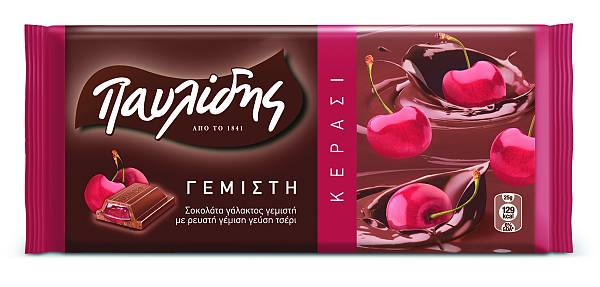 Παυλίδης Σοκολάτα Γεμιστή Κεράσι 100gr