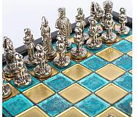 ΣΚΑΚΙ ΒΥΖΑΝΤΙΝΟ ΜΠΛΕ - ΧΡΥΣΟ σε κασετίνα 20x20cm