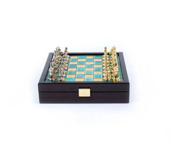 ΣΚΑΚΙ ΒΥΖΑΝΤΙΝΟ ΜΠΛΕ - ΧΡΥΣΟ σε κασετίνα 20x20cm