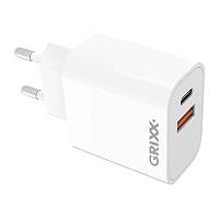 GRIXX ΦΟΡΤΙΣΤΗΣ 20W 3A ΜΕ  1 USB-C+1 USB-A