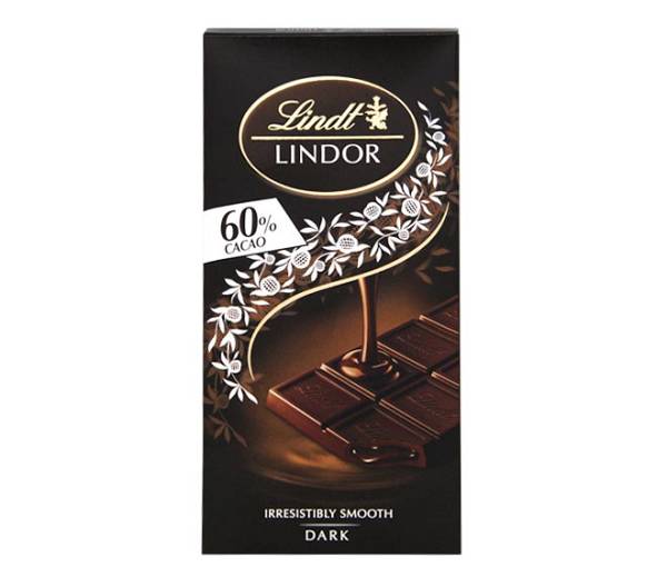 Lindt Lindor Dark Ελβετική Σοκολάτα Με 60% Κακάο 100g