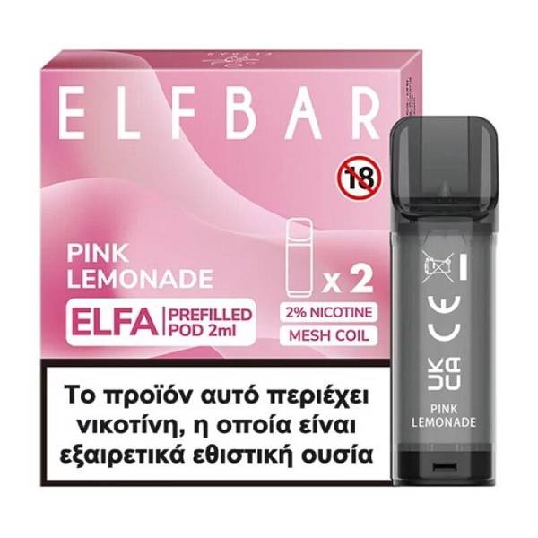 ELF BAR ELFA Prefilled Pod Pink Lemonade 2ml 20mg 2τεμ