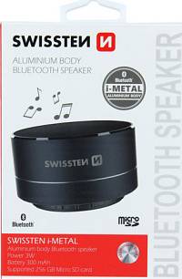 SPEAKER BLUETOOTH i-METAL SWISSTEN ΜΑΥΡΟ
