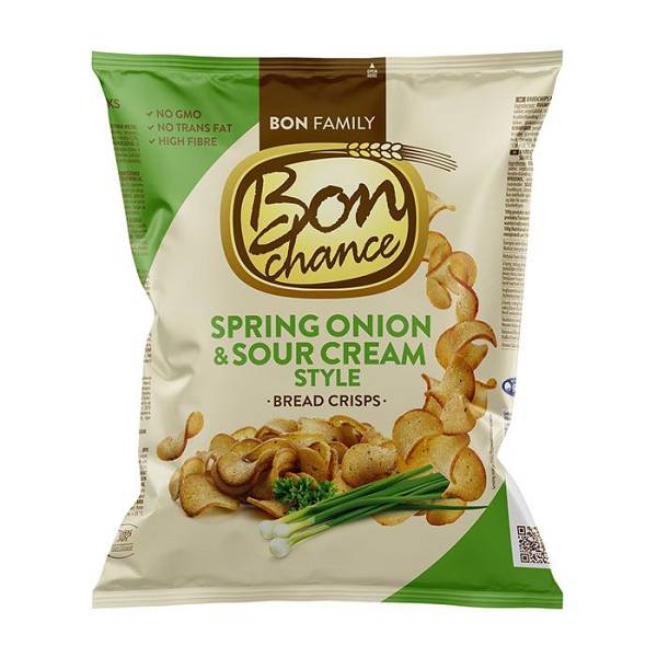 Chips Από Ψωμί Spring Onion & Sour Cream Bon Chance 120g