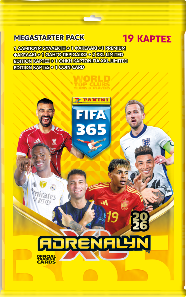 FIFA 365 2026 Adrenalyn XL Κάρτες Panini Mega Starter Pack