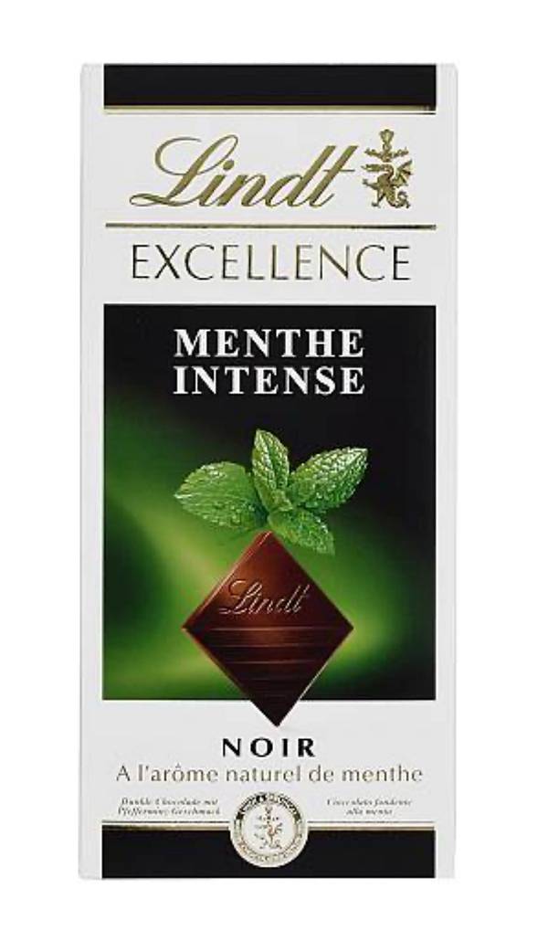Lindt Dark Intense Mint Excellence Ελβετική Σοκολάτα Με Μέντα 100g