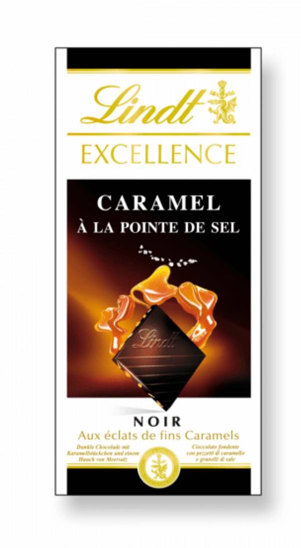 Lindt Excellence Ελβετική Σοκολάτα Salted Caramel 100g