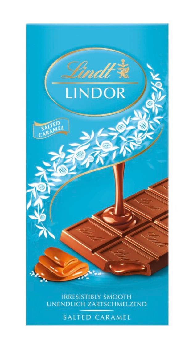 Lindt Lindor Ελβετική Σοκολάτα Με Αλατισμένη Καραμέλα 100g