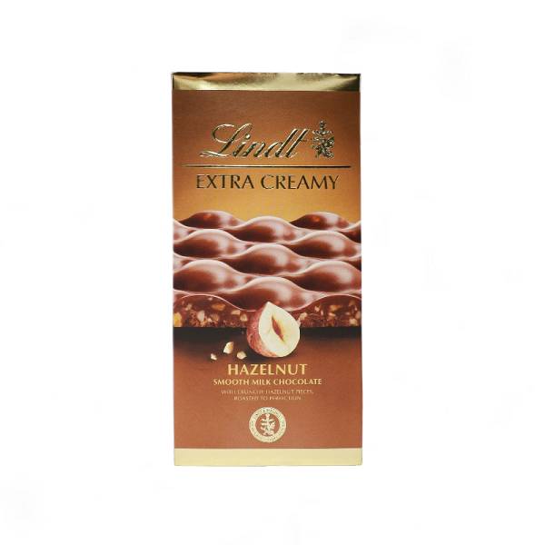 Lindt Extra Creamy Ελβετική Σοκολάτα Γάλακτος Με Φουντούκι 80g