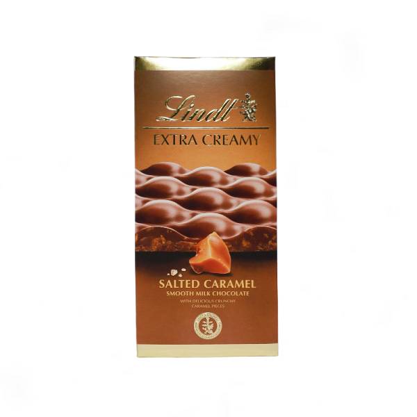 Lindt Extra Creamy Ελβετική Σοκολάτα Dark Salted Caramel 80g