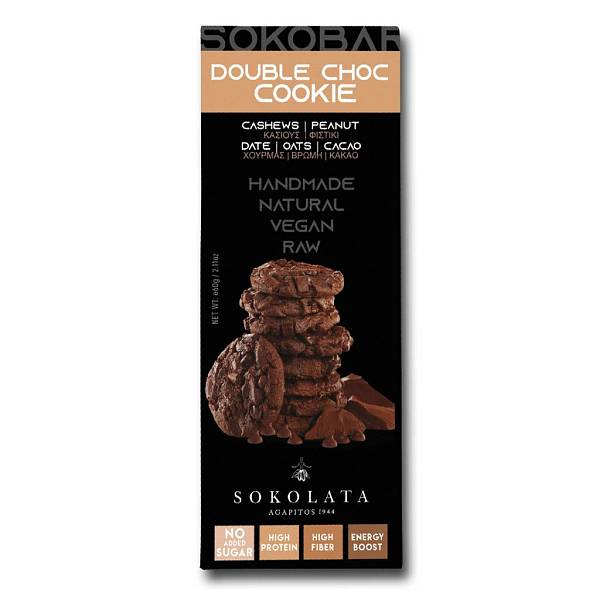 Agapitos Sokobar Double Choc Cookie No Added Sugar 60g