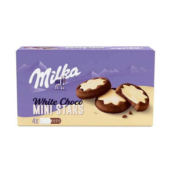 MILKA White Mini Stars Μπισκότα 4τεμ 150g