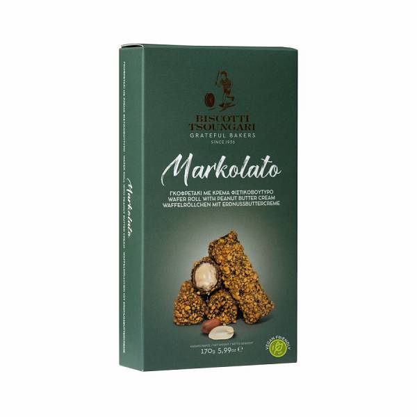 Markolato Biscotti Tsoungari Γκοφρετάκι με Κρέμα Φυστικοβούτυρο 170g