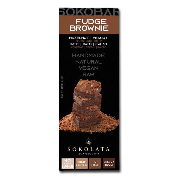 Agapitos Sokobar Fudge Brownie No Added Sugar 60g