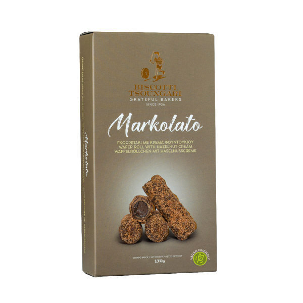 Markolato Biscotti Tsoungari Γκοφρετάκι με Κρέμα Φουντουκιού 170g
