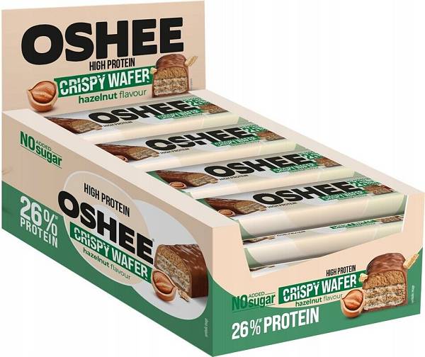 OSHEE Protein Wafer 27% Hazelnut No Sugar 12x37gr