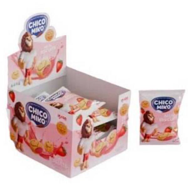 Chico Mico Mini Μπισκότα Φράουλας 24x30g